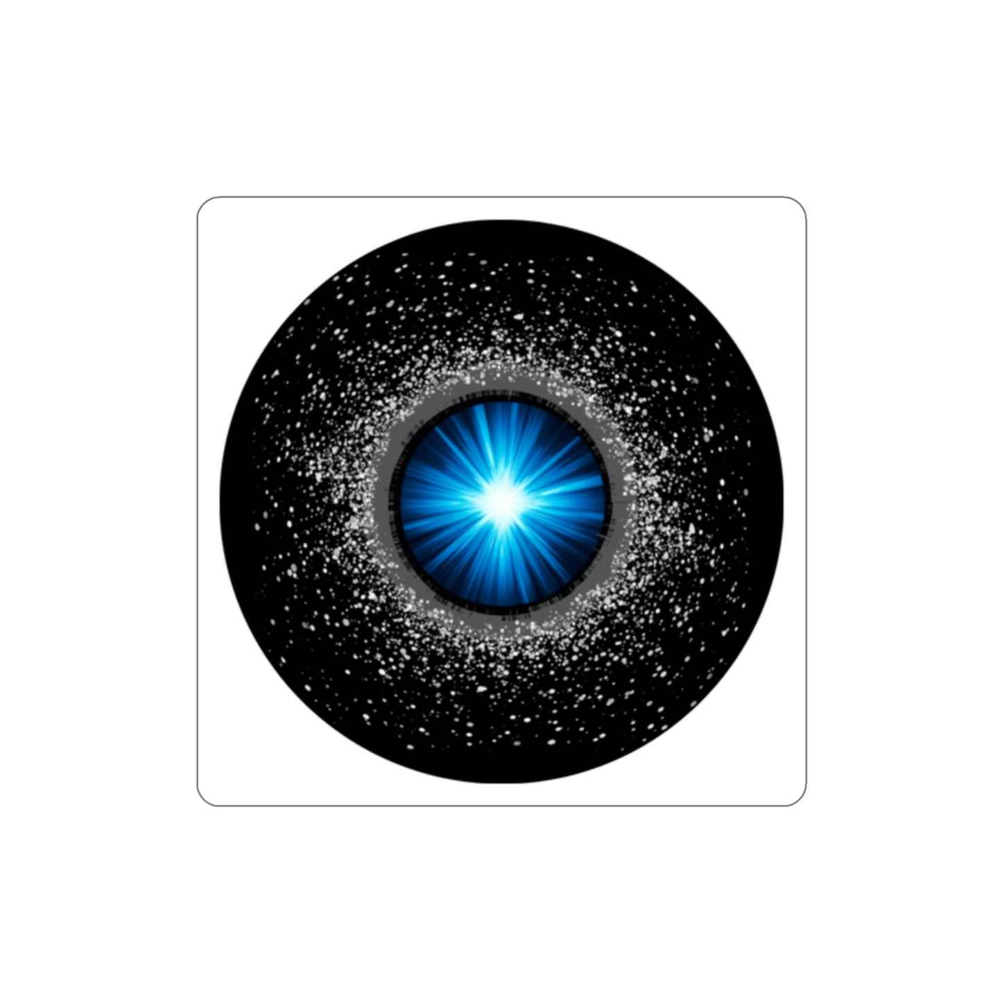 "Blue Burst" Round Sticker