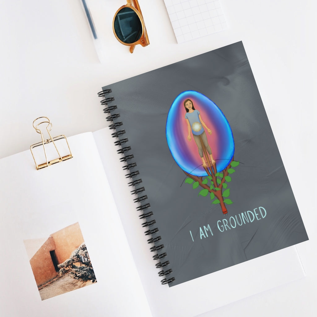 "I AM GROUNDED" Spiral Notebook (Ruled Line)